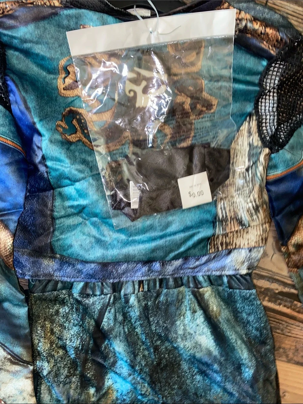 Disney Descendants 3 Teal and Black Mal Girls Costume size L 10-12